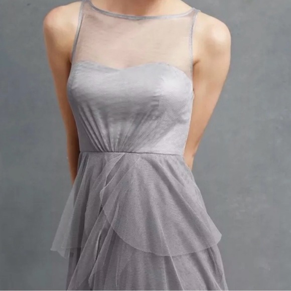 DONNA MORGAN Hyacinth Illusion Yoke Tiered Gown, 0 - Picture 5 of 5